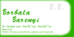 borbala barenyi business card